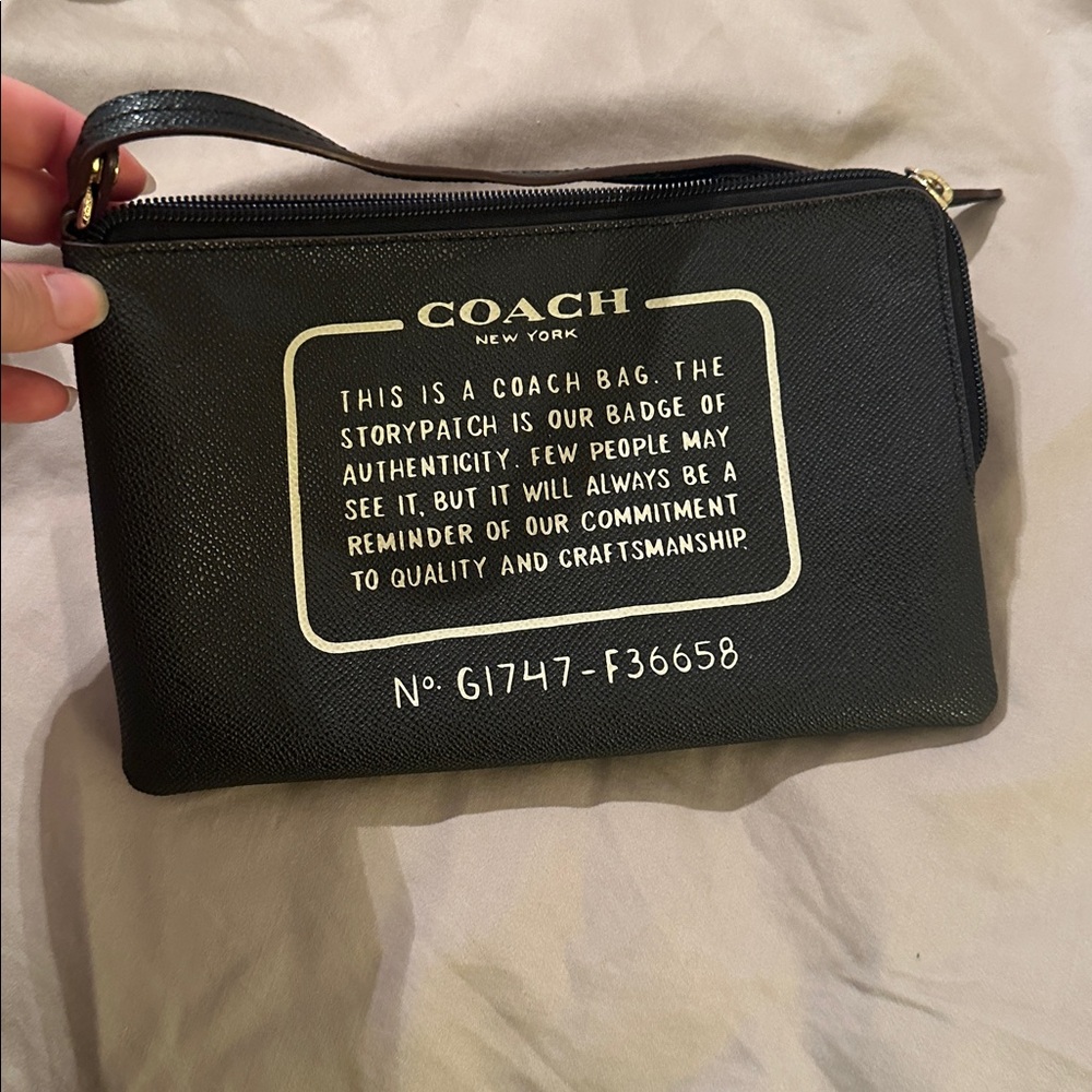Coach Story Patch Leather Pouch